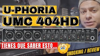 UPHORIA UMC404HD  UNBOXING amp REVIEW  INTERFAZ de AUDIO Behringer  ¿Ofrece lo esperado 200 💵 [upl. by Meade]