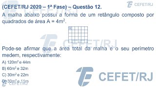 CEFET  RJ  2020 – 1ª Fase – Questão 12 – Matemática [upl. by Shanie]