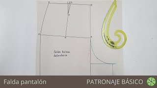 Como hacer FALDA PANTALON paso a paso 🤩 Patron BÁSICO [upl. by Aikal]