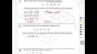 TKMaths Secondary math Sequence finding nth term video 4 [upl. by Laird]