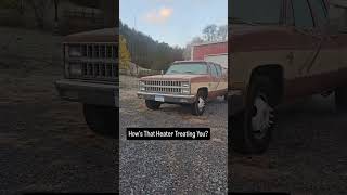 My heater works Eventually 🤦‍♂️😅 dually squarebody Chevy squarebody chevydually [upl. by Lardner813]