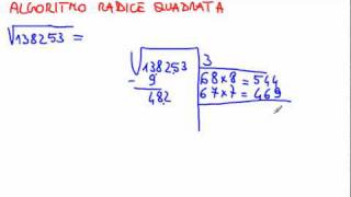 algoritmo radice quadrataflv [upl. by Eintrok744]