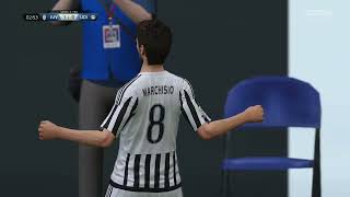 Claudio Marchisio scores for Juventus Turin against Udinese Calcio  FIFA 16 Career Mode Serie A [upl. by Affrica]