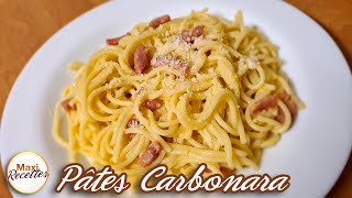 Pâtes Carbonara  Vraie Recette Italienne Facile et Rapide [upl. by Halueb434]