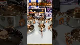 Cookware Set 16 PCs Purchase Link in Bio kitchen gadgets shorts explore products amazonfinds [upl. by Idola]