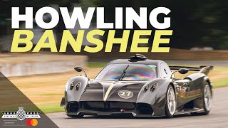 Pagani Huayra R with NA 9000rpm V12 screams up Goodwood Hill [upl. by Millicent]