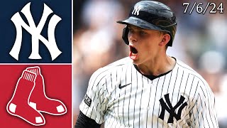 New York Yankees vs Boston Red Sox  Game Highlights  7624 [upl. by Elodie807]