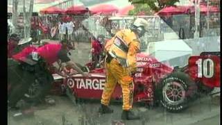 2011 Indycar Toronto  Will Power and Dario Franchitti controversial incident [upl. by Persson]