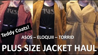 Plus Size Winter Jacket Haul TEDDY BEAR COAT OBSESSION [upl. by Maite97]