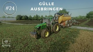 24 John Deere 6R beim Gülle ausbringen 🚜 Ls22 Gameplay 🎮 [upl. by Mervin13]