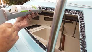 LEARNING TO SAIL PART 3 RESEALING MY BOAT WINDOWS [upl. by Alvina]