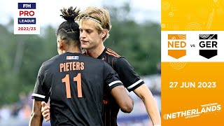 FIH Hockey Pro League 202223 Netherlands vs Germany Men Game 2  Highlights [upl. by Ecnedac241]