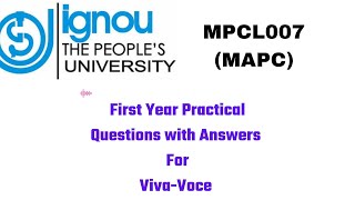 MPCL007 questions with answers for Vivavoce [upl. by Negah341]