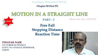 Part 05 Free fall Stopping Distance and Reaction TimeMotion in a straight line [upl. by Araek]