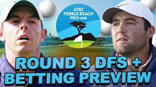 Pebble Beach ProAm Round 3 Preview  Live Chat  Draftkings Showdown Underdog  Prize Picks Props [upl. by Ocsisnarf]