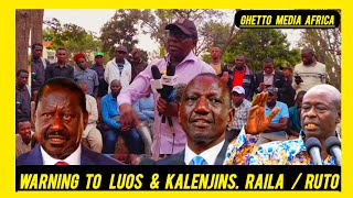 RAILA RUTO KWISA LUOS amp KALENJINS YOU NEED BEHAVE LIKE KIKUYUS THIS IS THE END OF RUTOKIBERENGE [upl. by Sadella84]