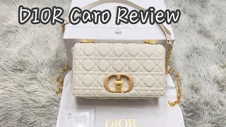 DIOR CARO BAG REVIEW White leather [upl. by Nerehs]