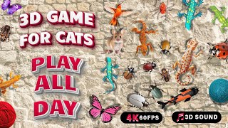 3D game for cats 🐾 Ultimate Game Bugs And Lizards Compilation 10 in 1  4k 60 fps 3d sound [upl. by Eidas]