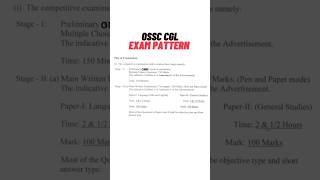 OSSC CGL SYLLABUS ✅ SUBSCRIBE [upl. by Erdnuaed]