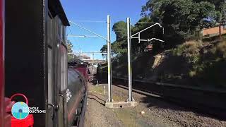 Behind Steam Locomotive 3265  Hurstville Shuttle  June 2019 [upl. by Klemens]