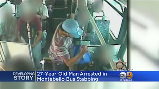 Man Arrested In College Student’s ‘Unprovoked’ Stabbing On East LA Bus [upl. by Rozelle]