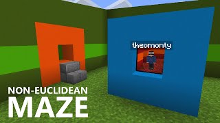 I put my subscribers in a NonEuclidean MAZE Minecraft [upl. by Kurman884]