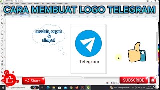 CARA BUAT LOGO TELEGRAM COREL DRAW [upl. by Aihsotal]