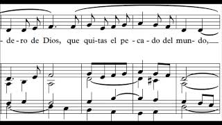 Cordero de Dios  Francisco Palazon Partitura Organo Coro Solista y Pueblo [upl. by Darcia308]