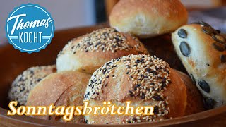 Sonntagsbrötchen backen  einfach und lecker  Brot backen [upl. by Lleda12]