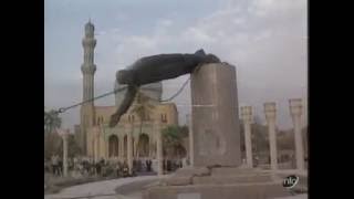 Saddam Hussein Statue Pulled Down To The Ground [upl. by Pederson258]