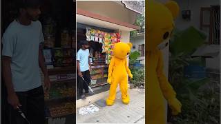 teddy prank kiss Chips 🤣Teddy prank ………funnyshorts mrcrazy funny 🤣 [upl. by Ralat]