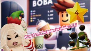 How to make boba in boba cafe 🍵🎄 [upl. by Ailatan]