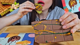 ASMR VIRAL DUBAI PISTACHIO KUNAFA CHOCOLATE MUKBANG [upl. by Johnsten609]