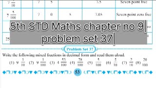 5th STD Maths chapter no 9 problem set 37 [upl. by Araf]