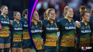 Wallaroos sing national anthem in Yugambeh language [upl. by Arten]