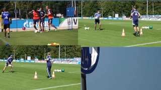 Timo Hildebrand vs Ralf Fährmann im Schalke Training [upl. by Anirak268]