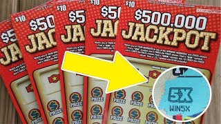 UNEXPECTED WINNEW 500000 quotJACKPOTquot LOTTERY TICKET SCRATCH OFF [upl. by Korry]