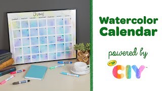 DIY Crayola Watercolor Calendar  Crayola CIY Create It Yourself [upl. by Kleinstein354]