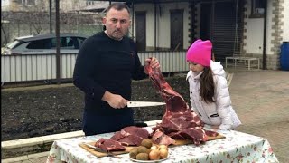 WILD BOAR MEAT on CHARCOAL [upl. by Leakcim]