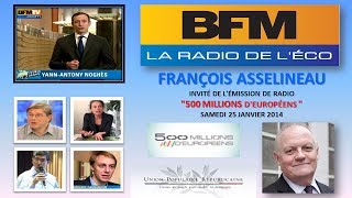 François ASSELINEAU invité de lémission quot500 millions dEuropéensquot  BFM Business 25012014 [upl. by Ymorej]