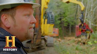 Ax Men Rygaard Crew Battles A Dangerous Crooked Skyline Season 10  History [upl. by Anidem524]