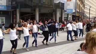 Zorba Dance Flash mob in Cardiff [upl. by Vtehsta]