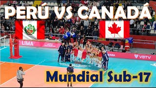 PERÚ VS CANADÁ MUNDIAL SUB17 VOLEIBOL FEMENINO [upl. by Terzas191]