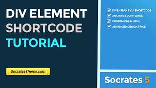 Div Element Shortcode For Any Tag Class or ID [upl. by Conah733]