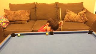 Masse shots on mini pool table 2 [upl. by Suiraj]