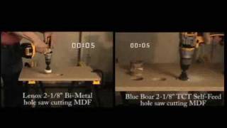 DeWalt XRP MDF Blue Boar TCT vs Lenox Bi Metal [upl. by Skippie]