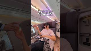 What I ate on my flight flying SINGAPORE AIRLINES business class ✈️🇸🇬 shorts travel mukbang [upl. by Town924]