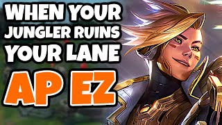 My jungler ruined my lane but thats okay because my Storm is Gathering  AP Ezreal Mid  Pekin [upl. by Ahterod504]