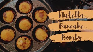 NUTELLA PANCAKE BOMBS  EGGLESS amp WHOLEWHEAT  MINI PANCAKES  EGGLESS NUTELLA PANCAKES [upl. by Derriey861]