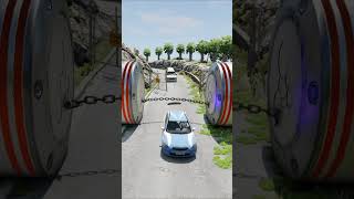 Cars vs Chained Hydraulic Crush beamngdrive beamng car [upl. by Groves]